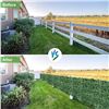 Image 4 : Lot of 1 Roll of Artificial Ivy Privacy Fence Screen - 240" x 40" - Faux Leaves/Privacy Fence - NEW