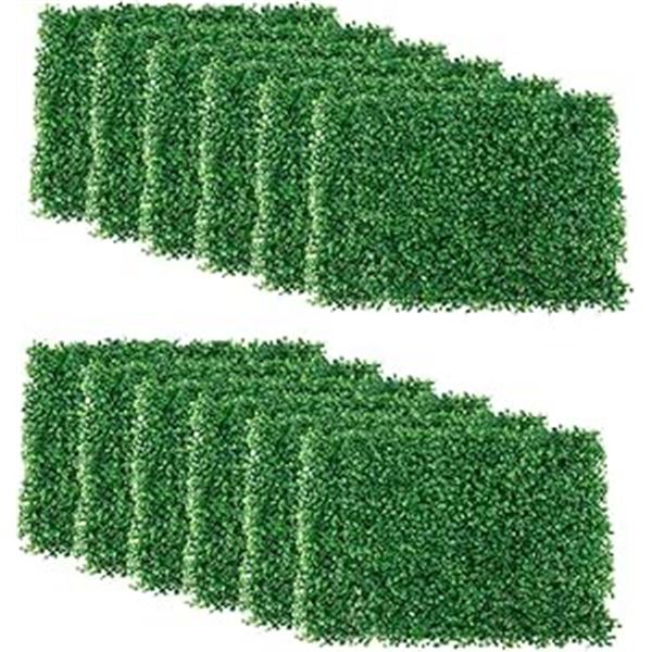 Lot of 1 Box of Artilife 12-Pack Artificial Boxwood Panels - Greenery Mats/Plant Panels - NEW!