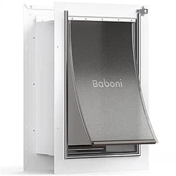 Lot of 1 Baboni Pet Door for Walls - For Pets up to 100lbs - Large Size - Open Box/New