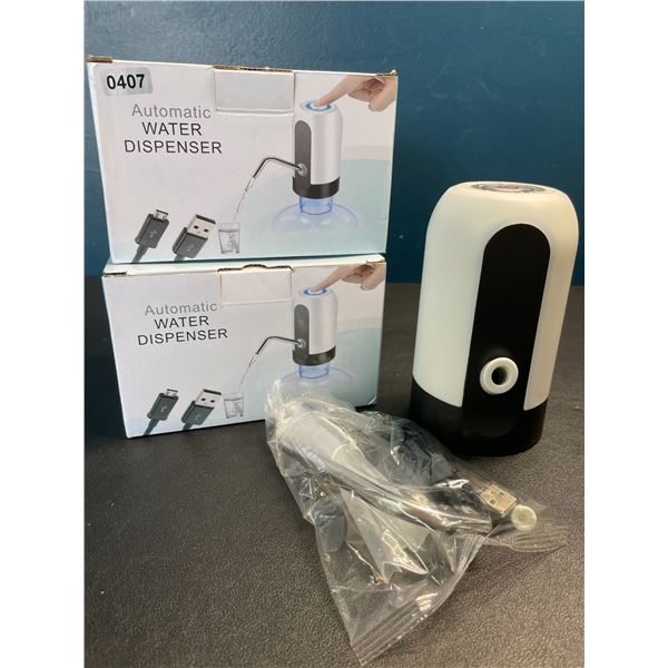 Lot of 2 Automatic Water Dispensers - Rechargeable - Brand New