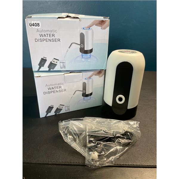 Lot of 2 Automatic Water Dispensers - Rechargeable - Brand New