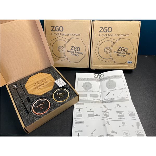 Lot of 3 ZGO Cocktail Smoker Kits - Brand New!