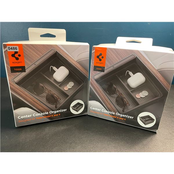 Lot of 2 Spigen Centre Console Organizers for Tesla Model X & S - Brand New Sealed
