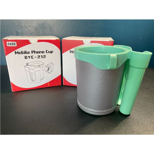 Lot of 2 Phone/Bottle/Key Holders for Bicycles/Scooters - Brand New