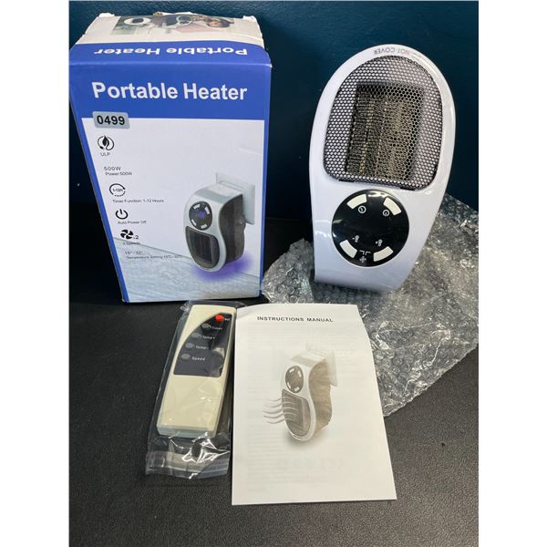 Lot of 1 Portable Plug-In 500W Personal Space Heater - Brand New!