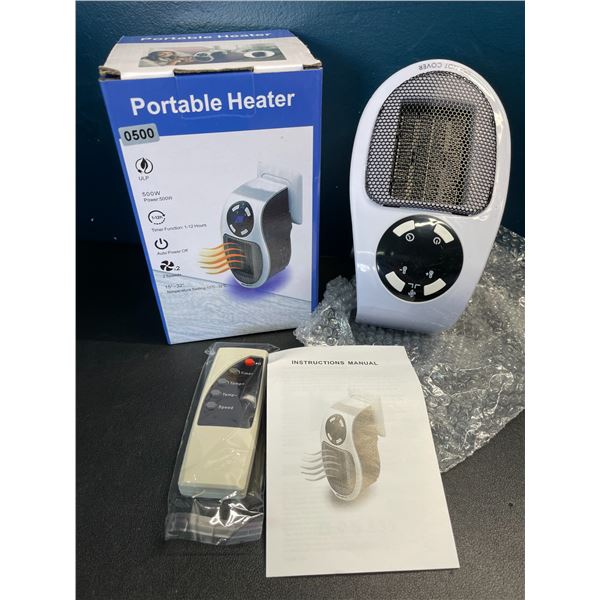 Lot of 1 Portable Plug-In 500W Personal Space Heater - Brand New!