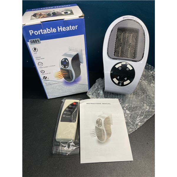 Lot of 1 Portable Plug-In 500W Personal Space Heater - Brand New!
