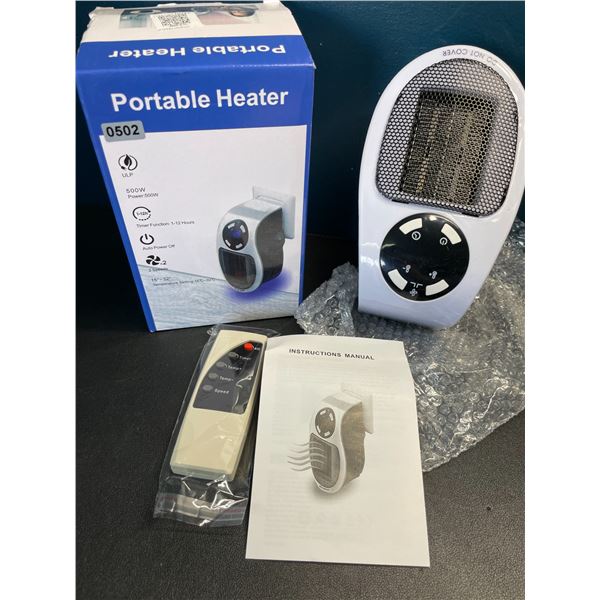 Lot of 1 Portable Plug-In 500W Personal Space Heater - Brand New!