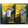 Image 1 : Lot of 2 Li-Ion Battery 4-Slot Smart Chargers - Brand New