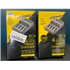 Image 1 : Lot of 2 Li-Ion Battery 4-Slot Smart Chargers - Brand New