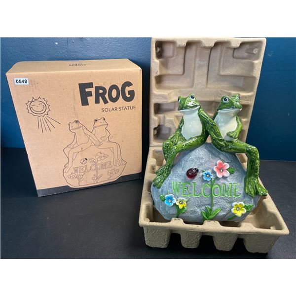 Lot of 1 Frog Solar Statue - Perfect for Lawns, Gardens, Pathways - 8 inch - Brand New