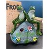 Image 2 : Lot of 1 Frog Solar Statue - Perfect for Lawns, Gardens, Pathways - 8 inch - Brand New
