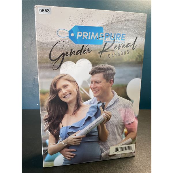 Lot of 1 Multi-Pack of PrimePure Gender Reveal Cannons - Choose Pink or Blue - Brand New! (4PCS)