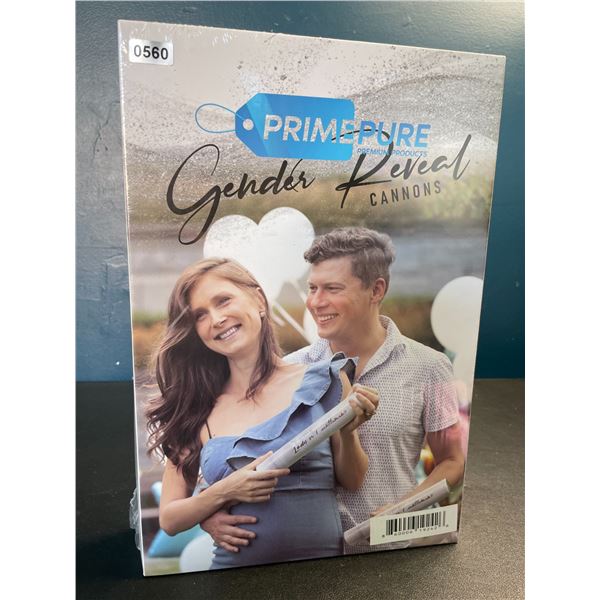 Lot of 1 Multi-Pack of PrimePure Gender Reveal Cannons - Choose Pink or Blue - Brand New! (4PCS)