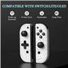 Image 4 : Lot of 1 Set of Joycons for Nintendo Switch - White Marble Design - Brand New!