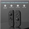 Image 6 : Lot of 1 Set of Joycons for Nintendo Switch - Black Marble Design - Brand New!