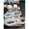 Image 2 : Lot of 4 Packs of Lightning Cords + Wall Block Chargers for Apple Devices - 2 Sets Each/8 Total -NEW