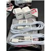 Image 2 : Lot of 4 Packs of Lightning Cords + Wall Block Chargers for Apple Devices - 2 Sets Each/8 Total -NEW