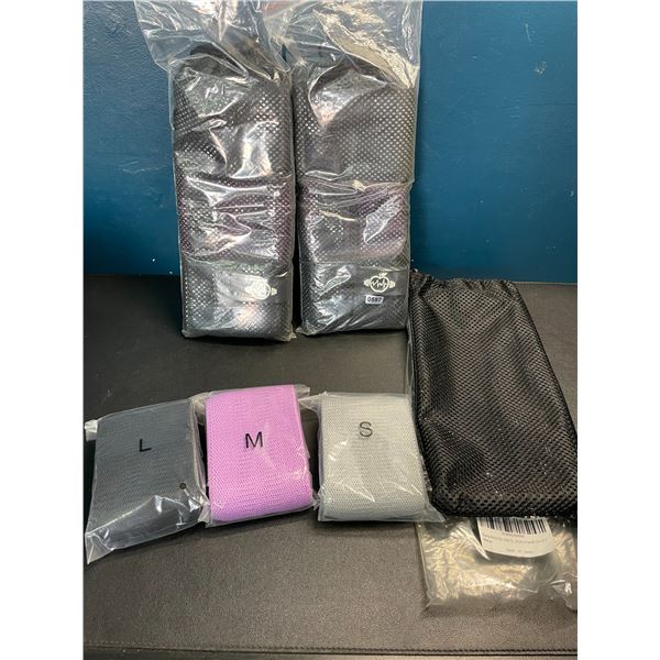 Lot of 3 Packs of Non-Slip Resistance Bands for Workouts/Fitness - Brand New