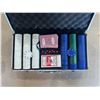 Image 2 : Lot of 1 Poker Chip/Card Playing Set with Hard Case - Used