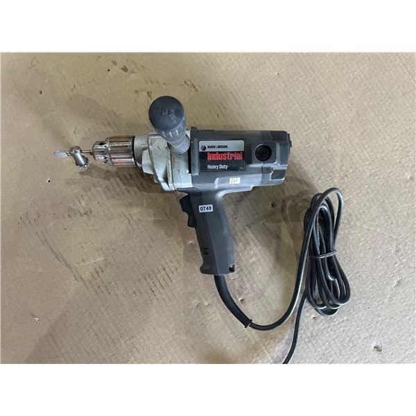 Lot of 1 Black&Decker 1/2" Reversing Spade-Handle Drill - Used - Tested/Works