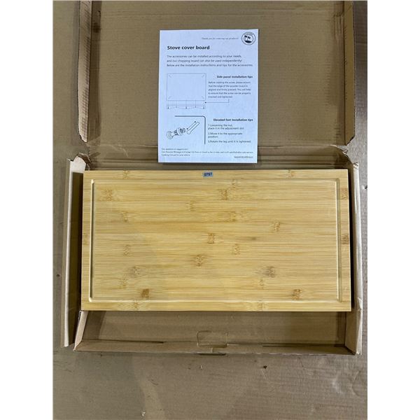 Lot of 1 Yuhfera Bamboo Stove Cover Board for Gas Stovetops - Brand New