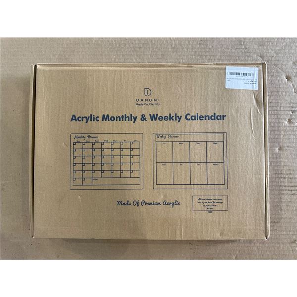 Lot of 1 Danoni Acrylic Monthly & Weekly Planning Board Set w/ Markers - Brand New