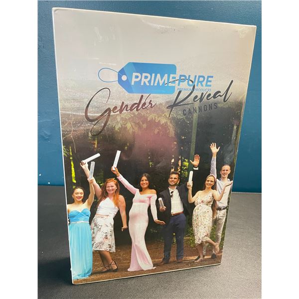 Lot of 1 Multi-Pack of PrimePure Gender Reveal Cannons - Choose Pink or Blue - Brand New! (4PCS)