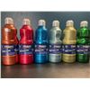 Image 1 : Lot of 6 Prang Metallic Washable Tempera Paints
