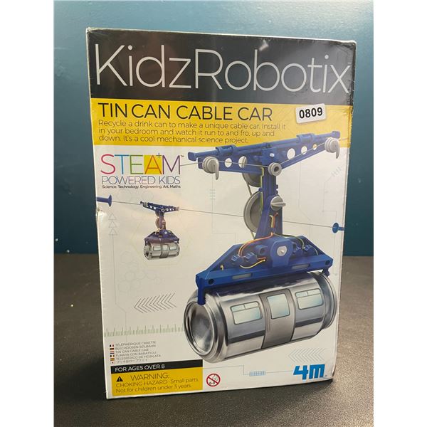 Lot of 1 KidzRobotix Tin Can Cable Car Kit - STEAM Toy - Brand New Sealed