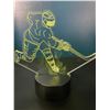 Image 3 : Lot of 2 LED Acrylic 3D Hockey Design Color-Changing Night Lights - With Remote Control - Brand New!