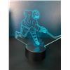 Image 2 : Lot of 2 LED Acrylic 3D Hockey Design Color-Changing Night Lights - With Remote Control - Brand New!