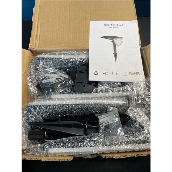 Lot of 1 Box of Solar Spot Lights for Lawn/Gardens - 4PCS - Brand New