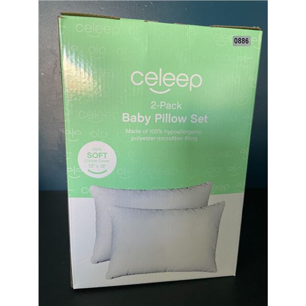 Lot of 1 Celeep 2-Pack Baby Pillow Set - Brand New