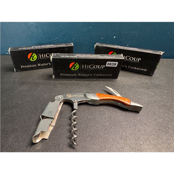 Lot of 1 HiCoup Premium Waiters Corkscrew - New