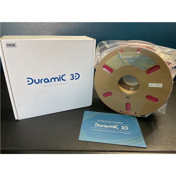 Lot of 1 Roll of Duramic 3D Printer Filament - PLA Plus - Red - Brand New Sealed