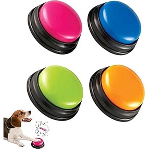 Lot of 2 Boxes of Dog Training Buttons - Recordable Training Buttons with LED Function - New