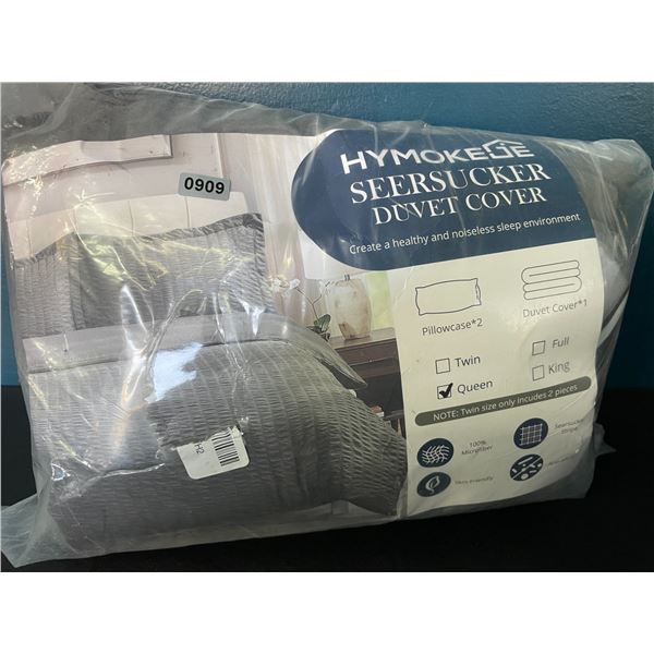 Lot of 1 Duvet Cover Set - Queen Size - Grey - Brand New