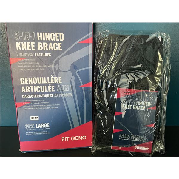 Lot of 1 3-in-1 Hinged Knee Brace - Size Large - Brand New