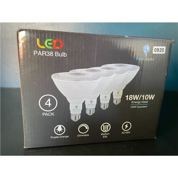 Lot of 1 Box of LED PAR38 LightBulbs - 4 PCS - Brand New