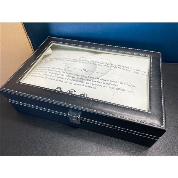 Lot of 1 Watch/Jewelry Storage Box - Black - Brand New - Holds 12 Watches