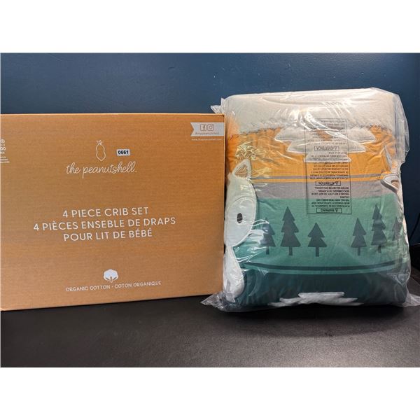 Lot of 1 The Peanutshell 4PC Baby Crib Set - New