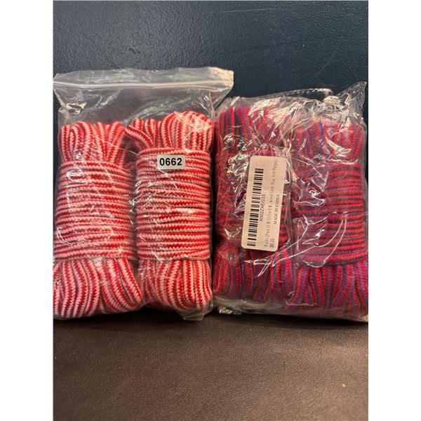 Lot of 2 Double Packs of 33 Foot Twisted Rope - New