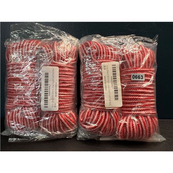 Lot of 2 Double Packs of 33 Foot Twisted Rope - New