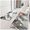 Image 2 : Lot of 1 Color G Marble Style Kitchen/Bathroom Rug - New