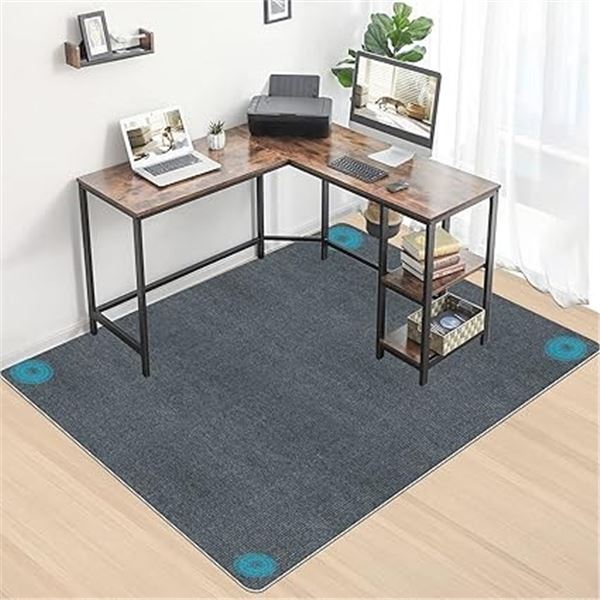 Lot of 1 Office Floor Mat - 55" x 63" - Grey - Multipurpose Chair Mat - Brand New