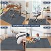 Image 5 : Lot of 1 Office Floor Mat - 55" x 63" - Grey - Multipurpose Chair Mat - Brand New