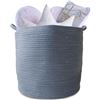 Image 2 : Lot of 1 Natemia Rope Storage Basket/Toy Organizer - 20 x 20 x 14 inch - Grey - Brand New!