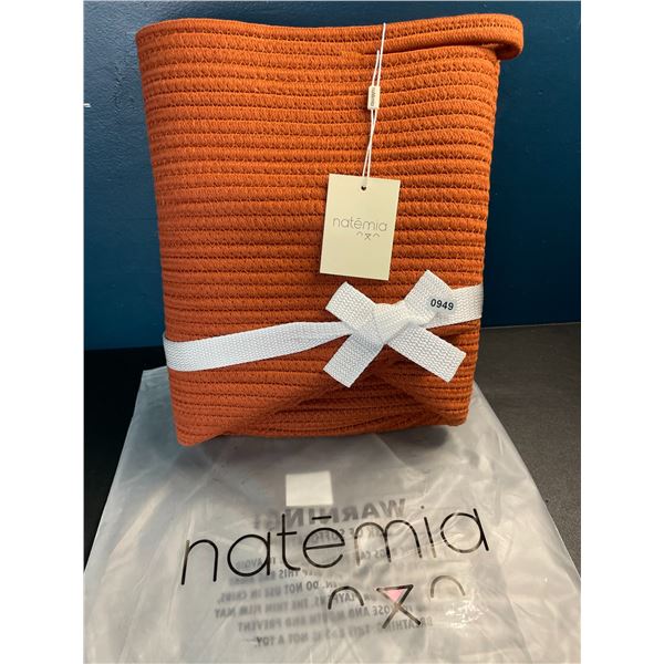 Lot of 1 Natemia Rope Storage Basket/Toy Organizer - 20 x 20 x 14 inch - Orange - Brand New!
