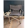 Image 1 : Lot of 1 Grey Folding Directors Camping Chair with Tray - Used